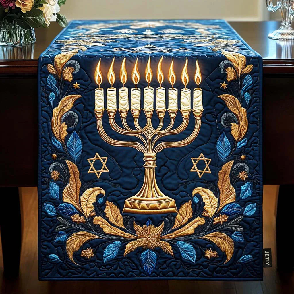 Färgad duk - Upplyst Menorah