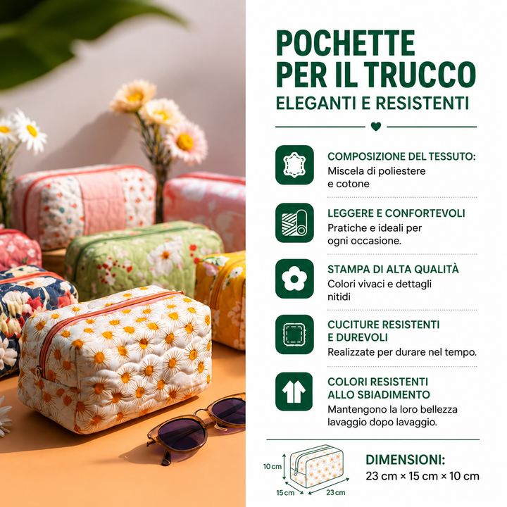 Skönhetsväska quiltad med ökenflora NCU0PT9623