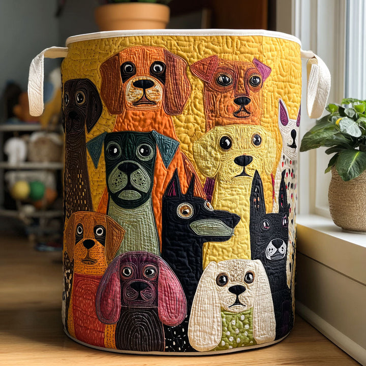 Quiltad tvättkorg med hundmotiv NCU0PTT1429