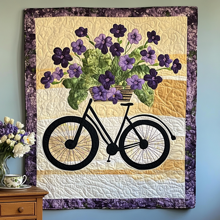 Bicicletta Bouquet Konst Quilt Hängande NCU0TL1008