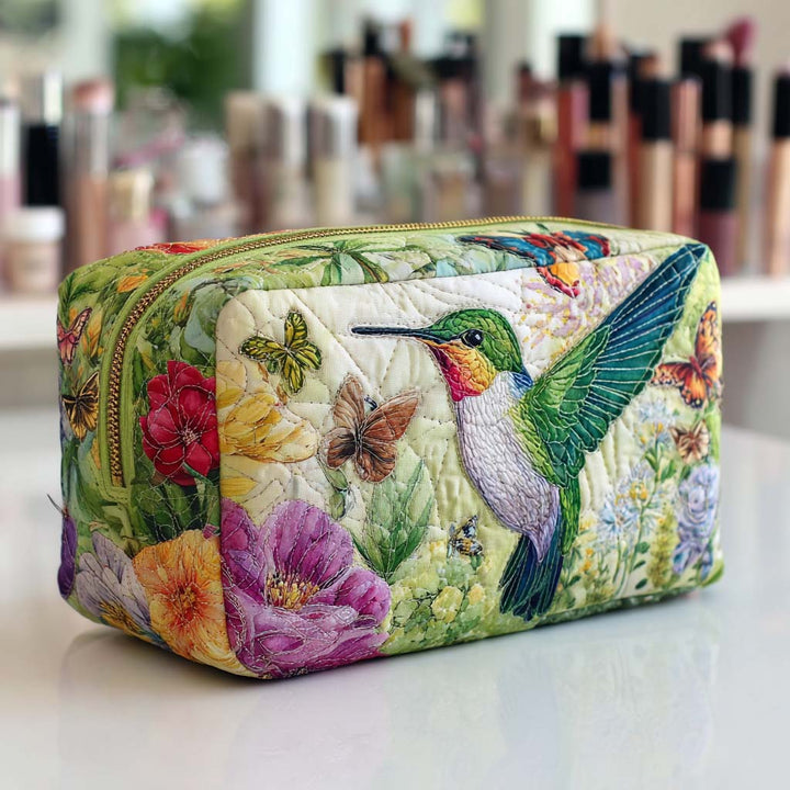Skönhetsväska quiltad med rörliga blommor NCU0NT10158