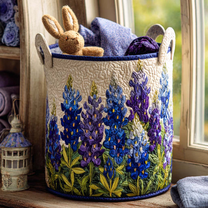 Quiltad tvättkorg med blommönster NCU0NNT1301