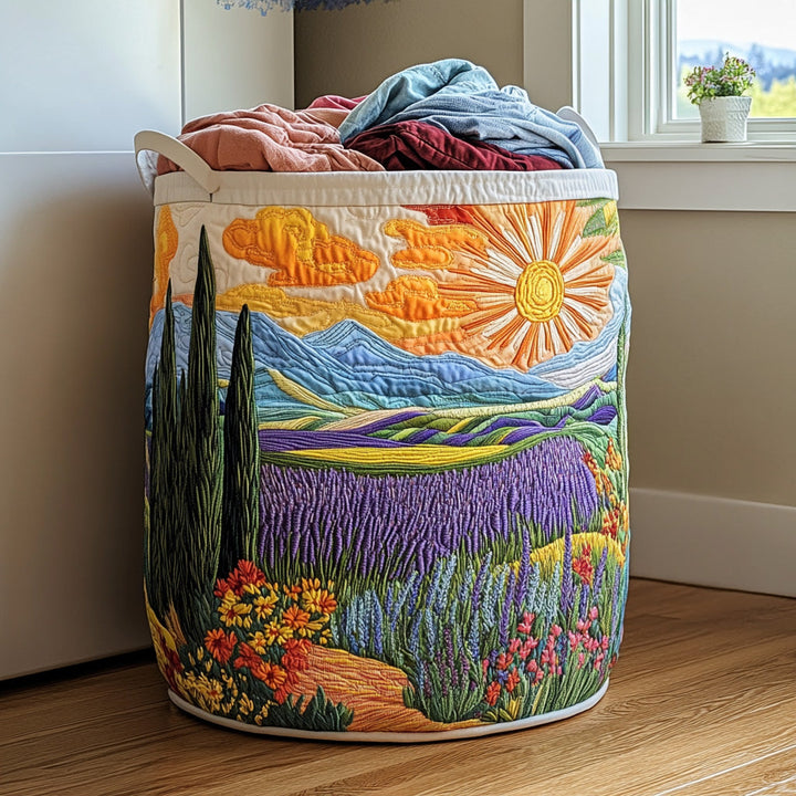 Quiltad tvättkorg med blommönster NCU0PVL608