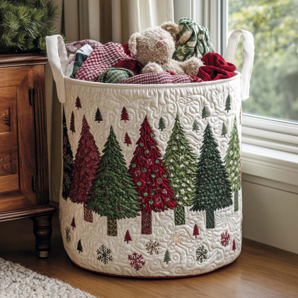 Quiltad tvättkorg med julmotiv NCU0NNT1558