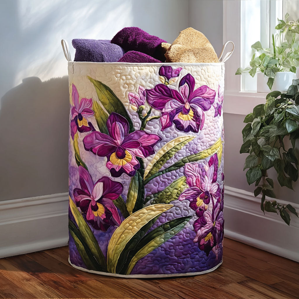 Quiltad tvättkorg med blommönster NCU0QN006