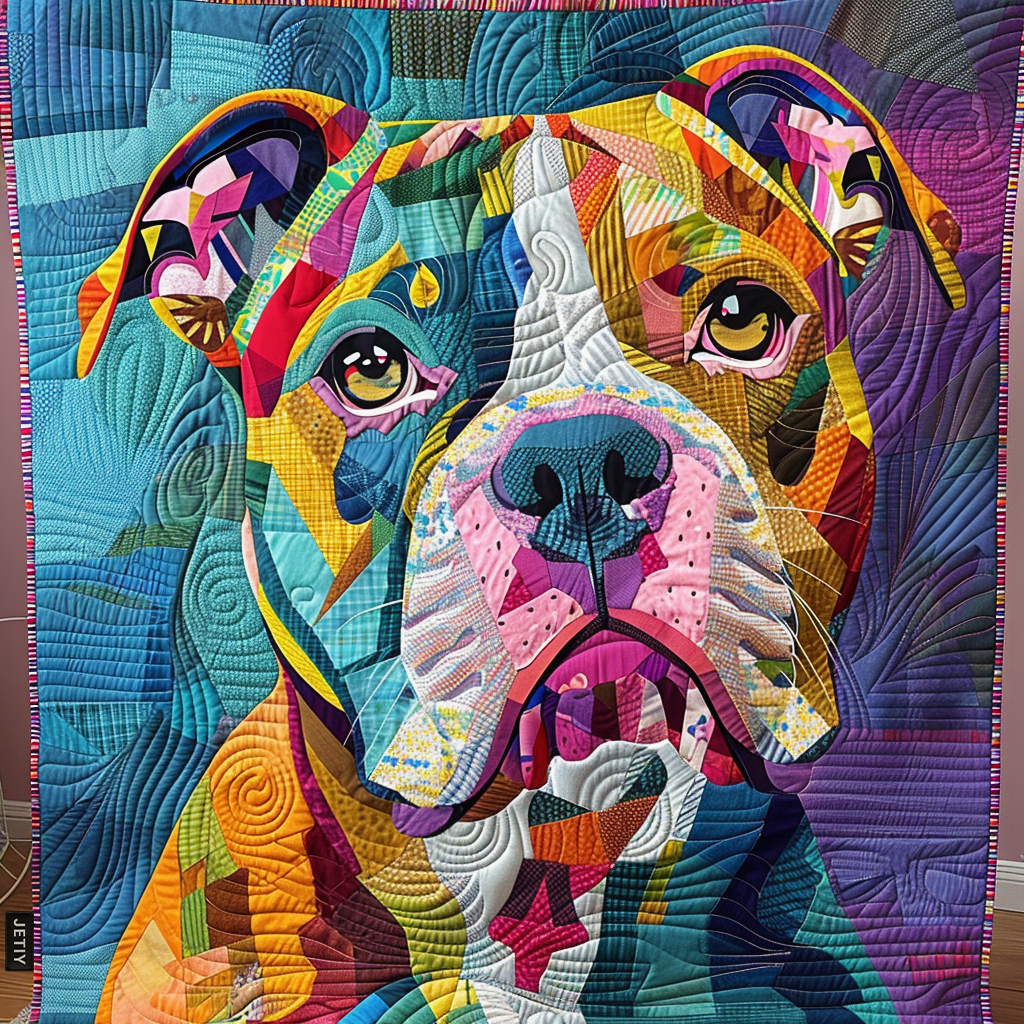 Charm Pup Colorburst Quilt Täckta NCU0DV1643