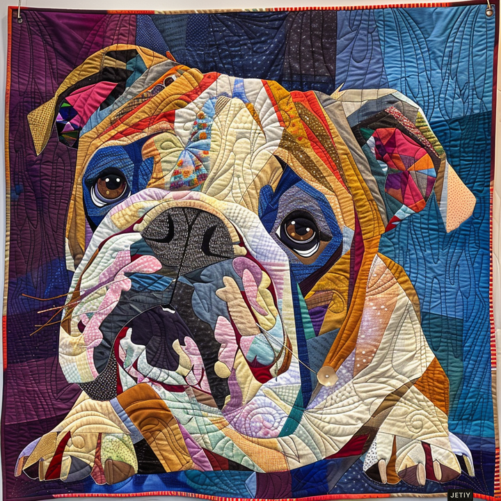 Bekväm Bulldog Quiltad Filt NCU0DV1453