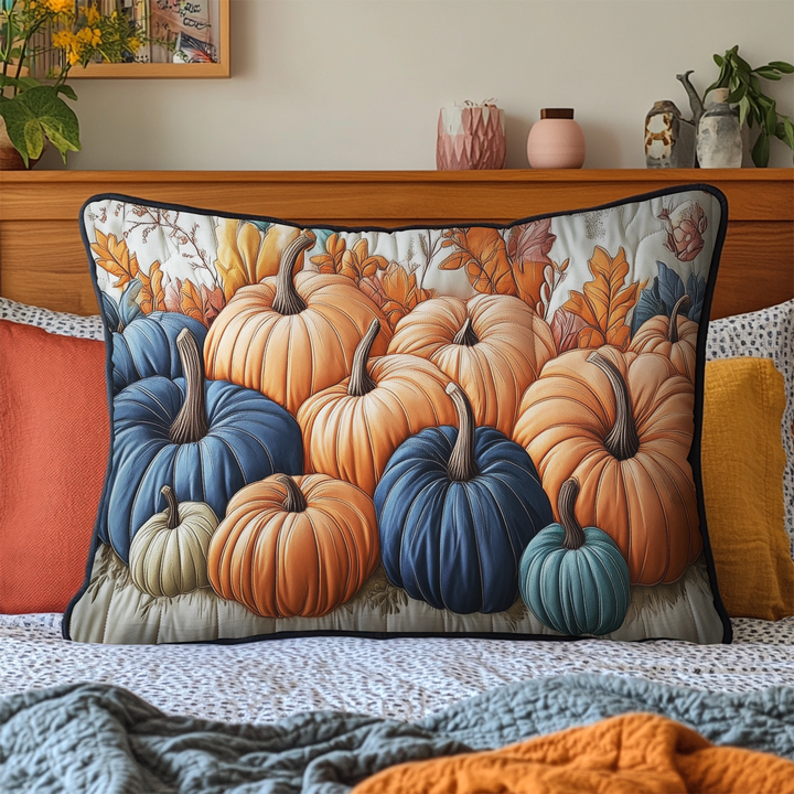Kuddfodral med quiltad design och dekorativa pumpor NCU0DK9435