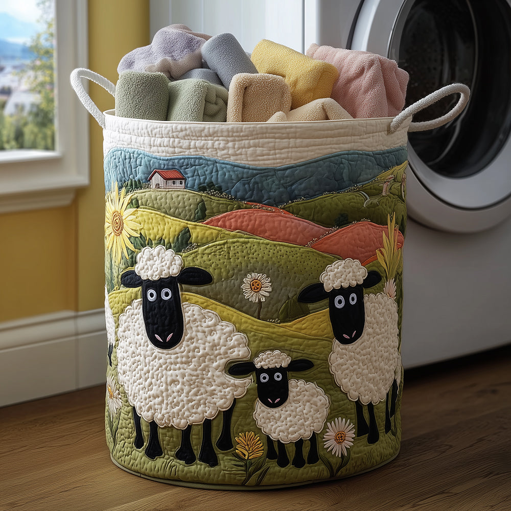 Quiltad tvättkorg med lamm NCU0TH3024