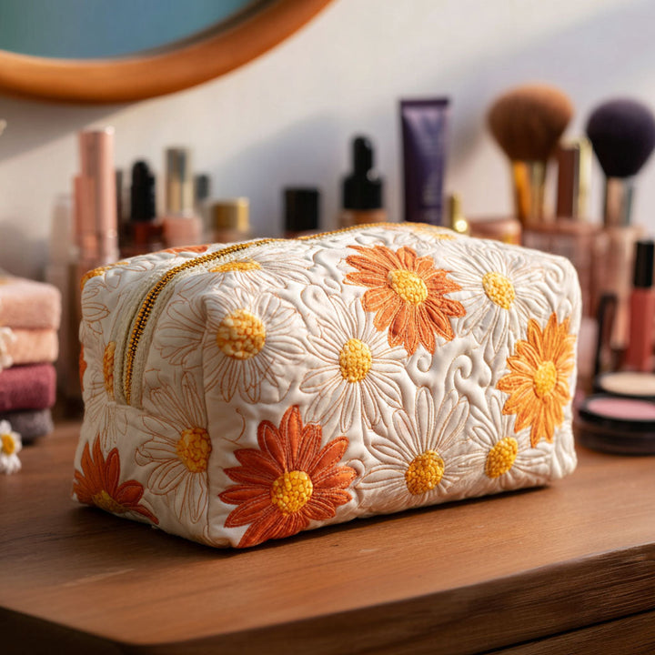 Beauty case quiltat med blommönster NCU0PT9194