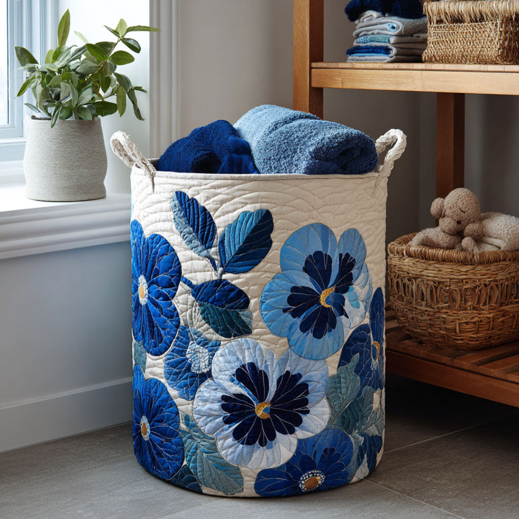 Blomstermönstrad quiltad tvättkorg NCU0PTT929