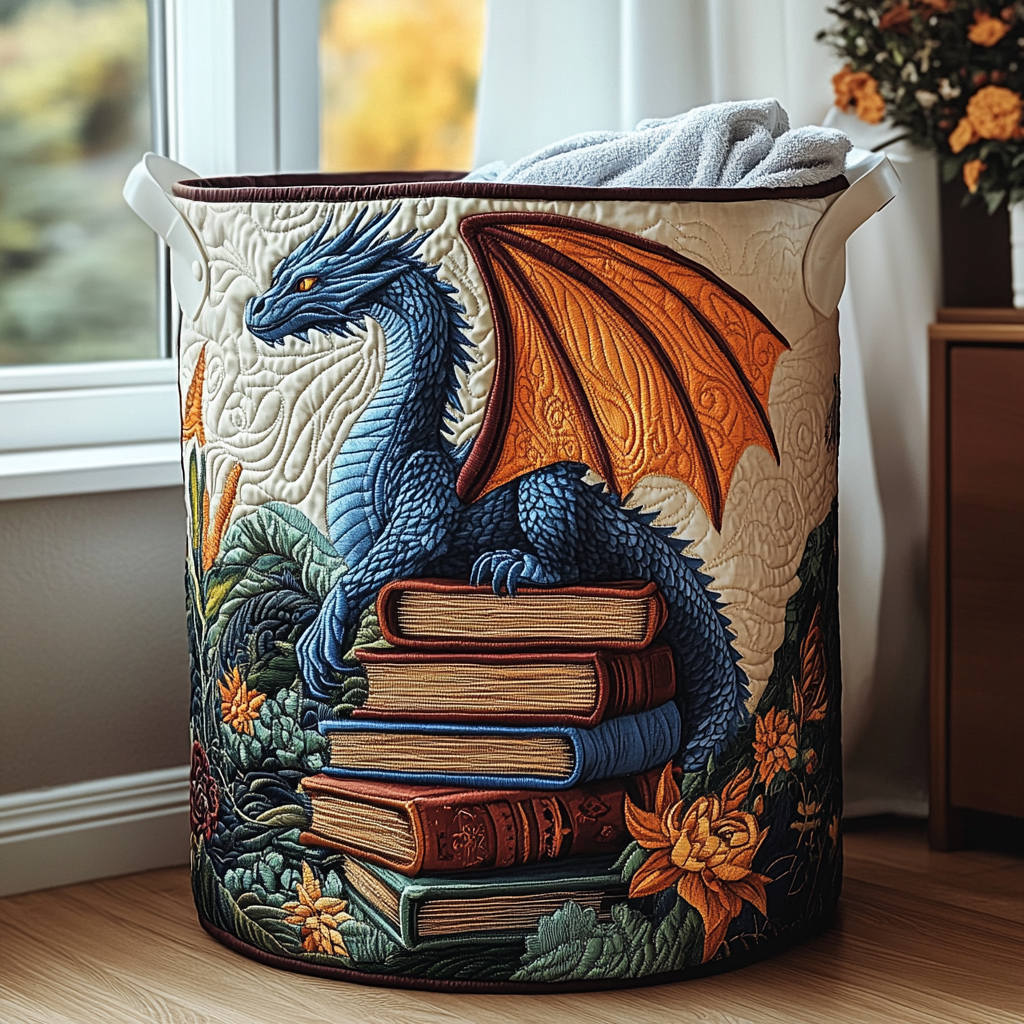 Quiltad tvättkorg med drake NCU0DDK660