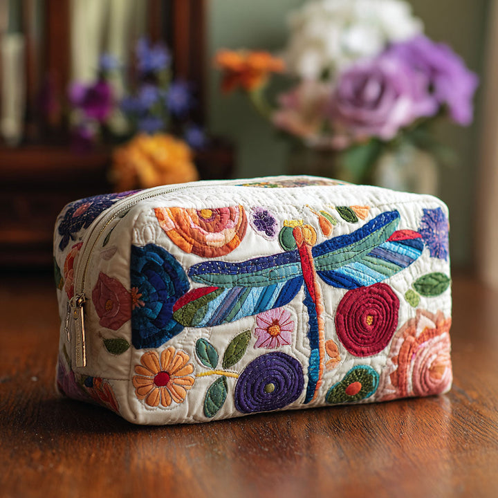 Beauty case quiltad med färgglad kant NCU0PT9341