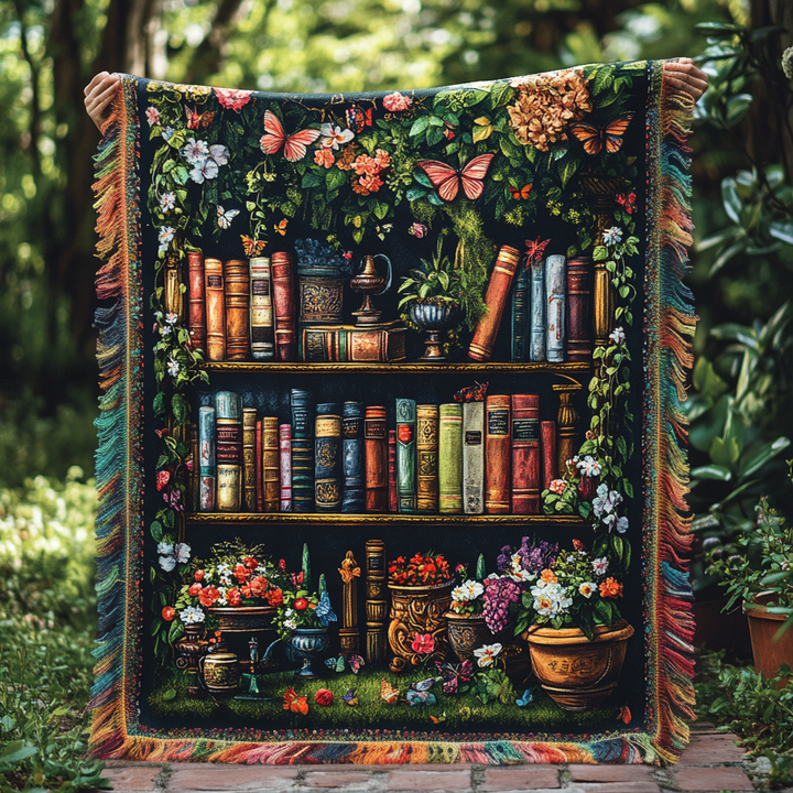 Vävd Pläd för Blomsterbibliotek NCU0DV3874