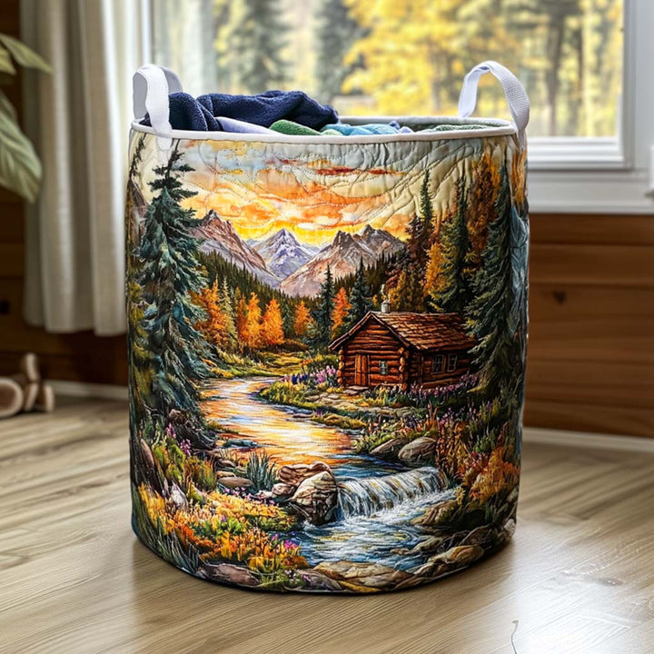 Quiltad tvättkorg med bin och blommor NCU0NNT1599