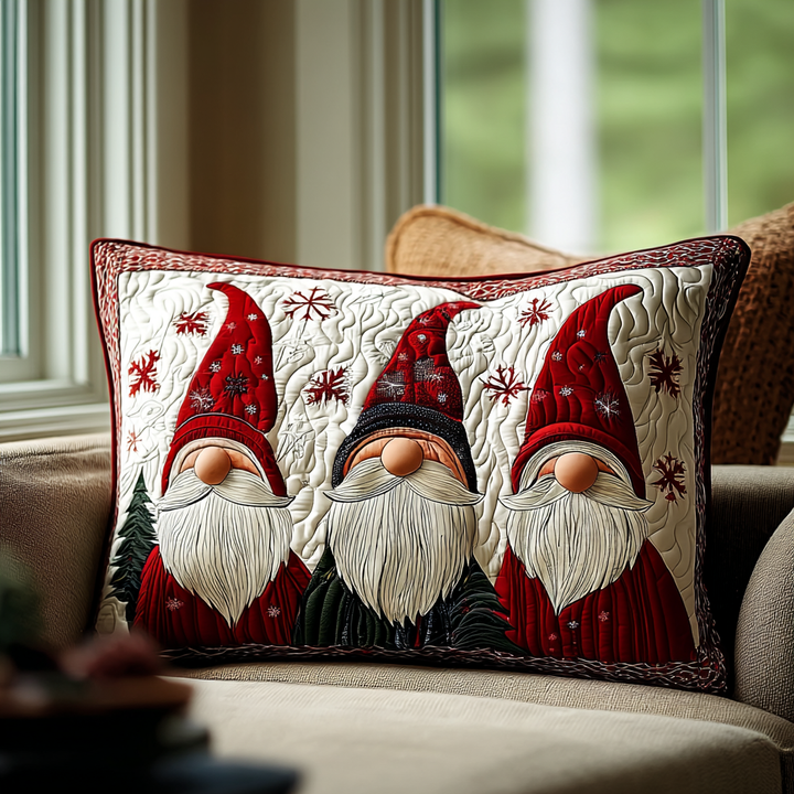 Quiltad kuddfodral med glad tomte NCU0DK10367