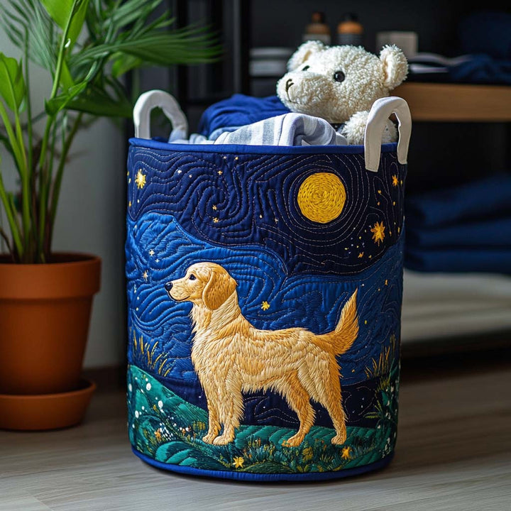 Quiltad tvättkorg med Golden Retriever NCU0QN013