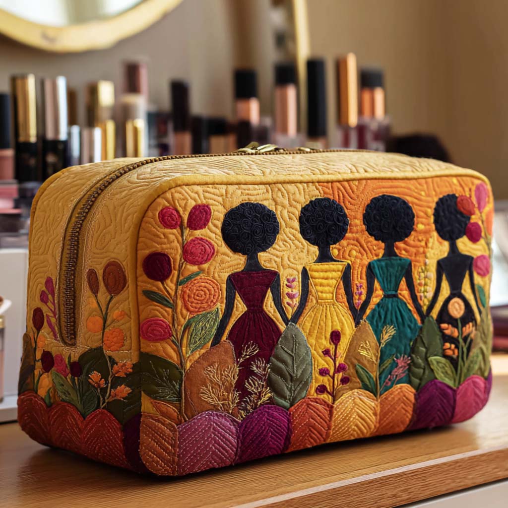 Beauty case quilted med gyllene detaljer NCU0NT10377