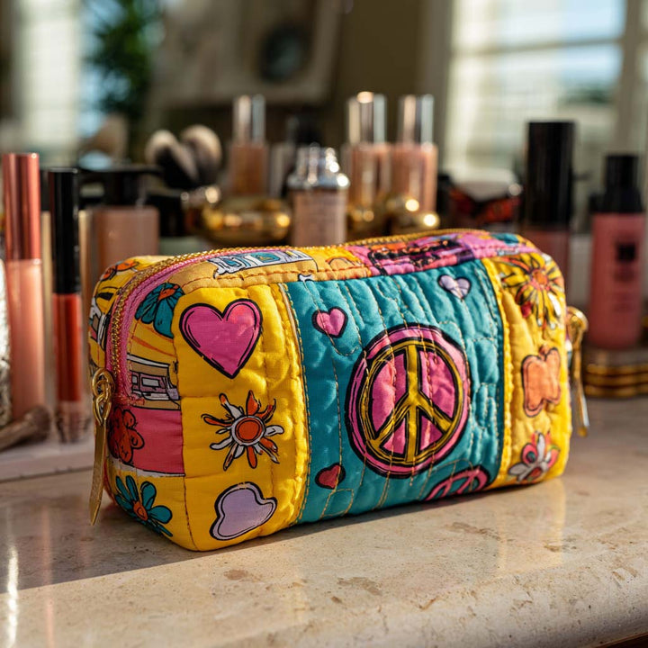 Beauty case quiltad med retro patchwork NCU0XD875