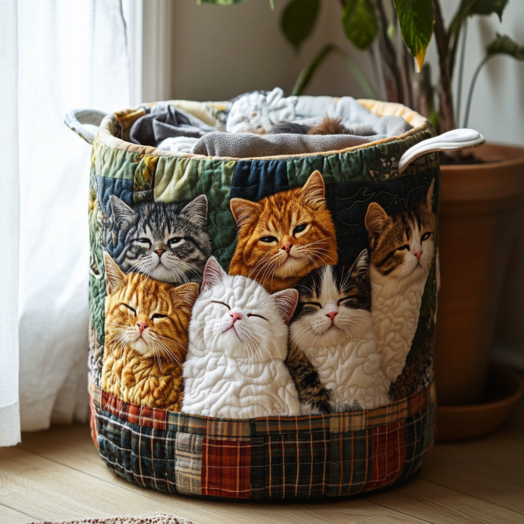 Korg för tvätt med kattmotiv NCU0DV852