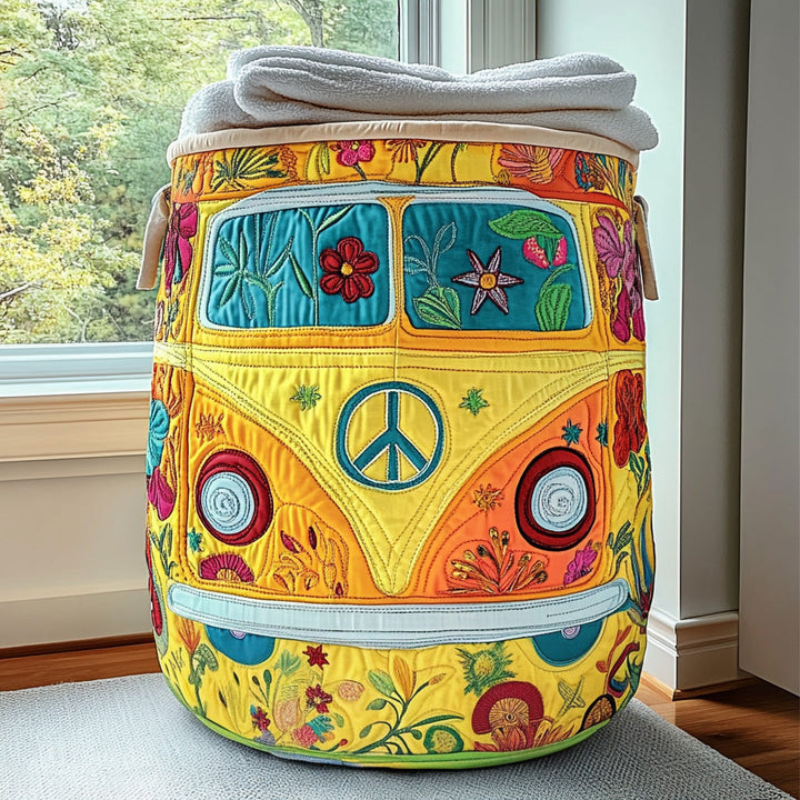 Färgglad hippie-stil quiltad tvättkorg NCU0QN026