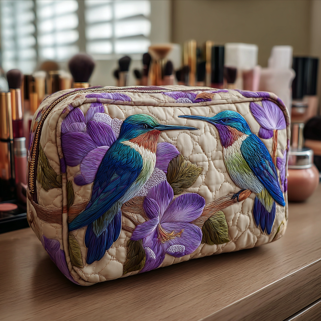 Skönhetsväska quiltad med delikat kolibri NCU0DK10217