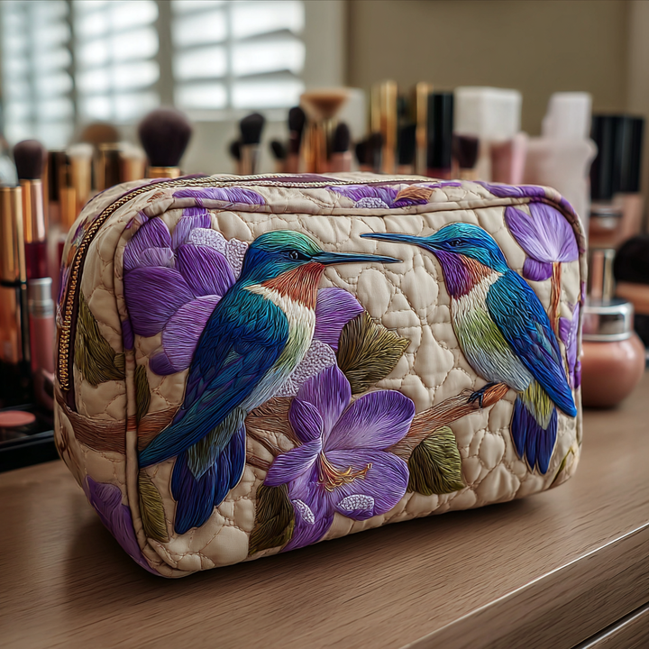 Skönhetsväska quiltad med delikat kolibri NCU0DK10217