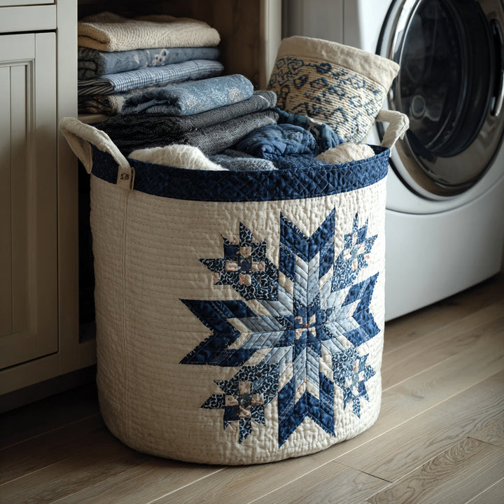 Quiltad tvättkorg med vintermotiv NCU0HNH199