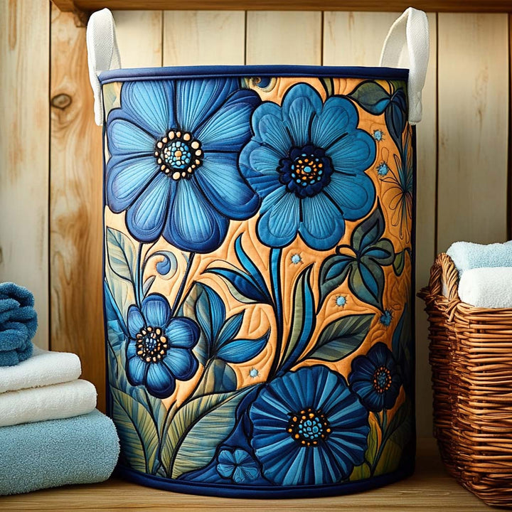 Blomstermönstrad quiltad tvättkorg NCU0NXD200
