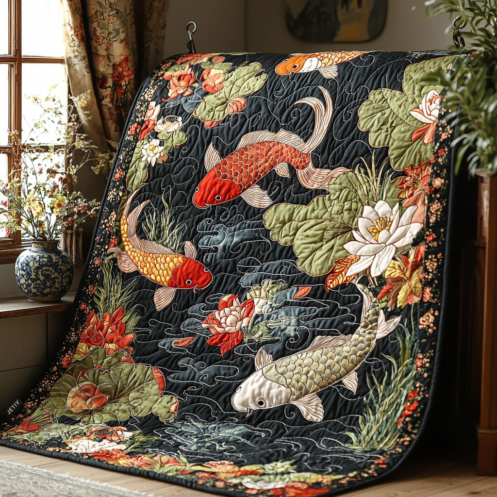 Kvadderad Filt Eleganza Koi Japansk NCU0DV6424