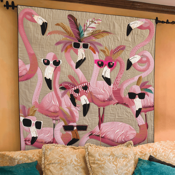 Tropisk Flamingo Delight Quilt NCU0TL748