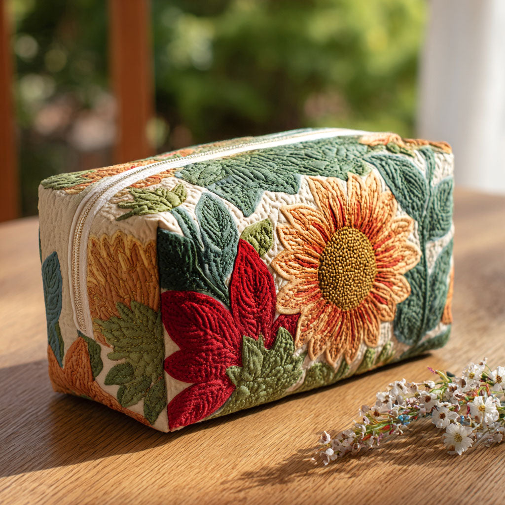 Beauty case quiltad med morgonblomma NCU0PT9257