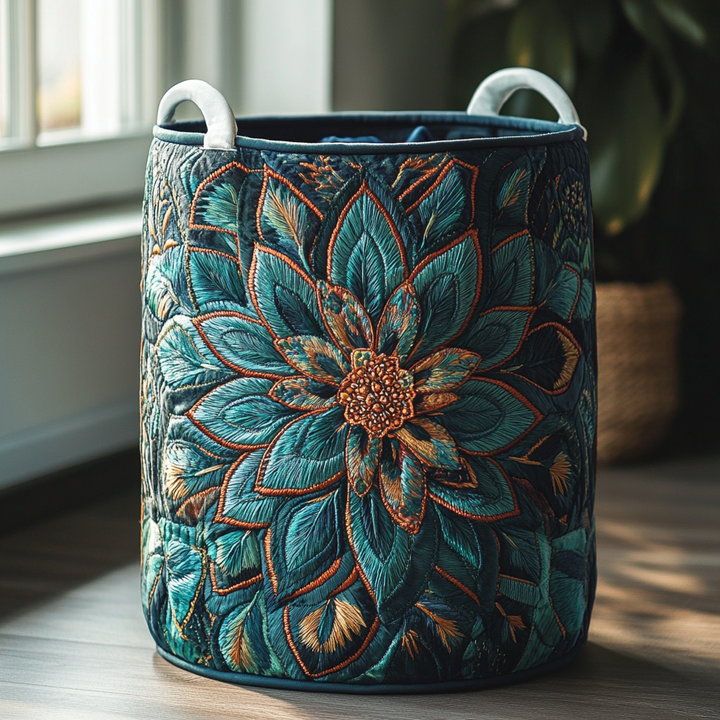 Korg för tvätt med blommönster NCU0DDK792