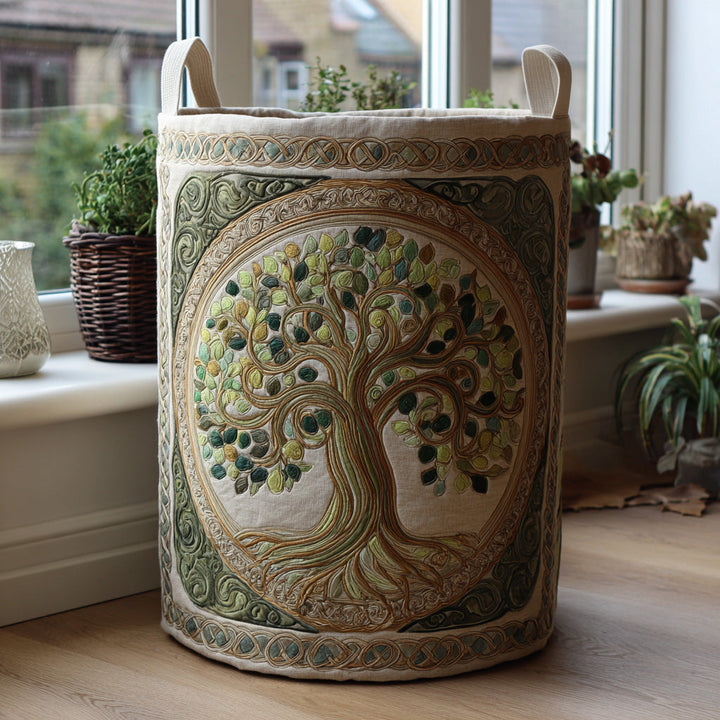 Korg för tvätt med quiltat naturmotiv NCU0QN023