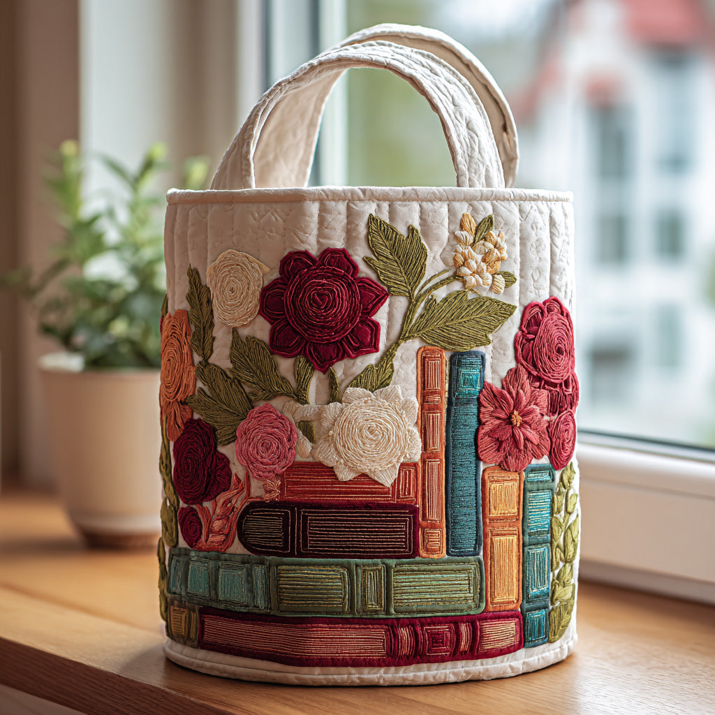 Korg för tvätt med quiltad litterär design NCU0QN016
