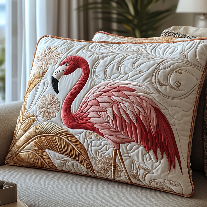 Kuddöverdrag med rosa flamingo NCU0DV6287