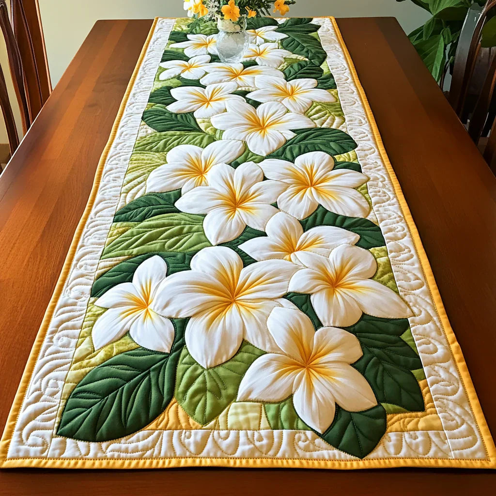 Quiltad duk - Frangipani blommor