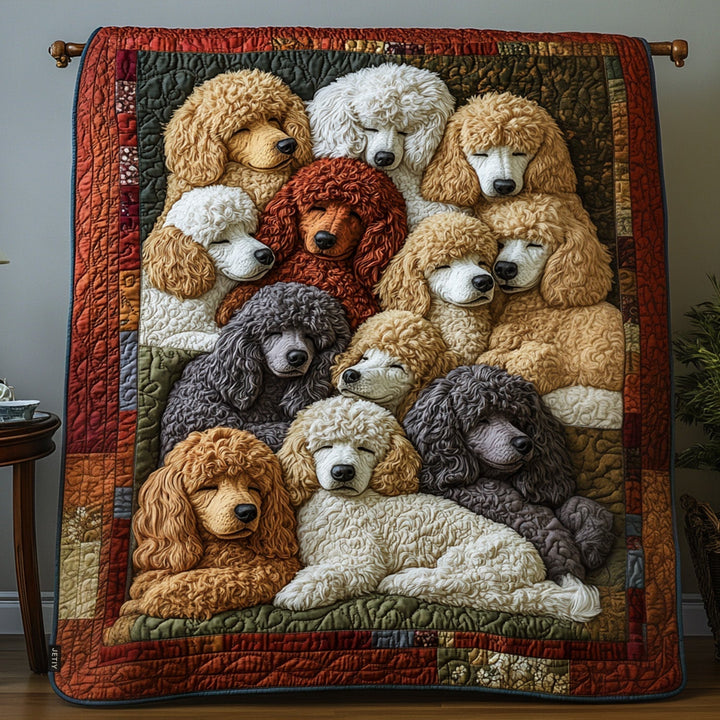 Posh Poodles Quiltad Filt NCU0PT2336