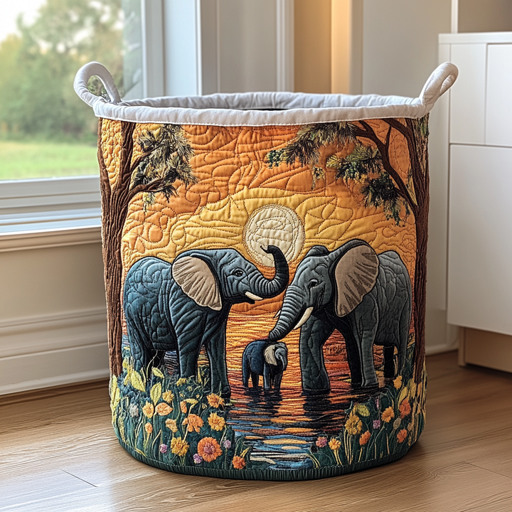 Fällbar tvättkorg med elefant NCU0DDK621