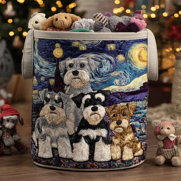 Quiltad tvättkorg med Schnauzer NCU0DV1089