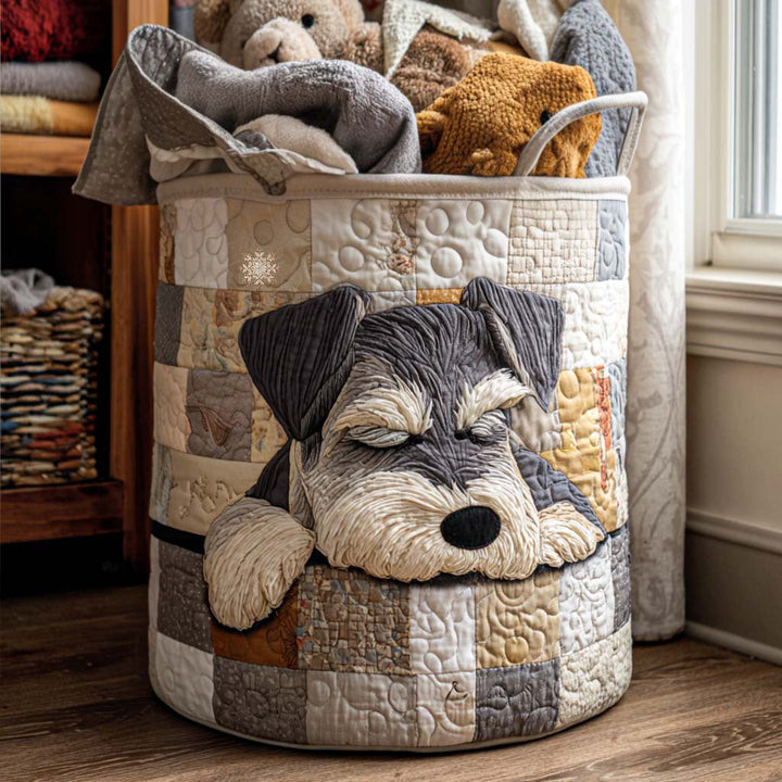 Quiltad tvättkorg med Schnauzer NCU0NNT1694