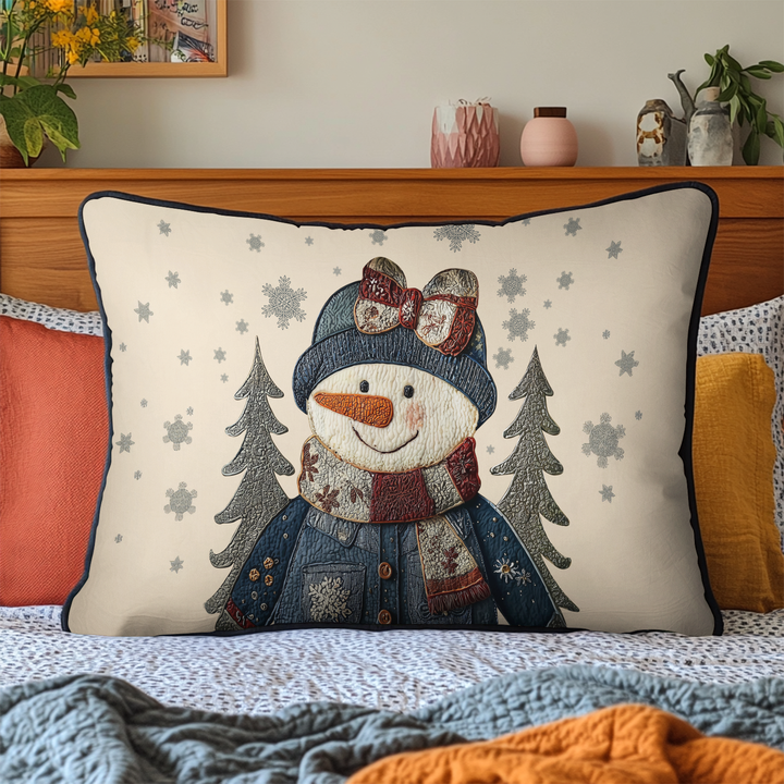 Quiltad kuddfodral med snöanda NCU0DK10341
