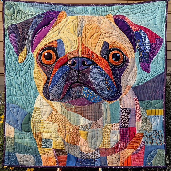 Squishy Pug Love Quilt NCU0DK1400