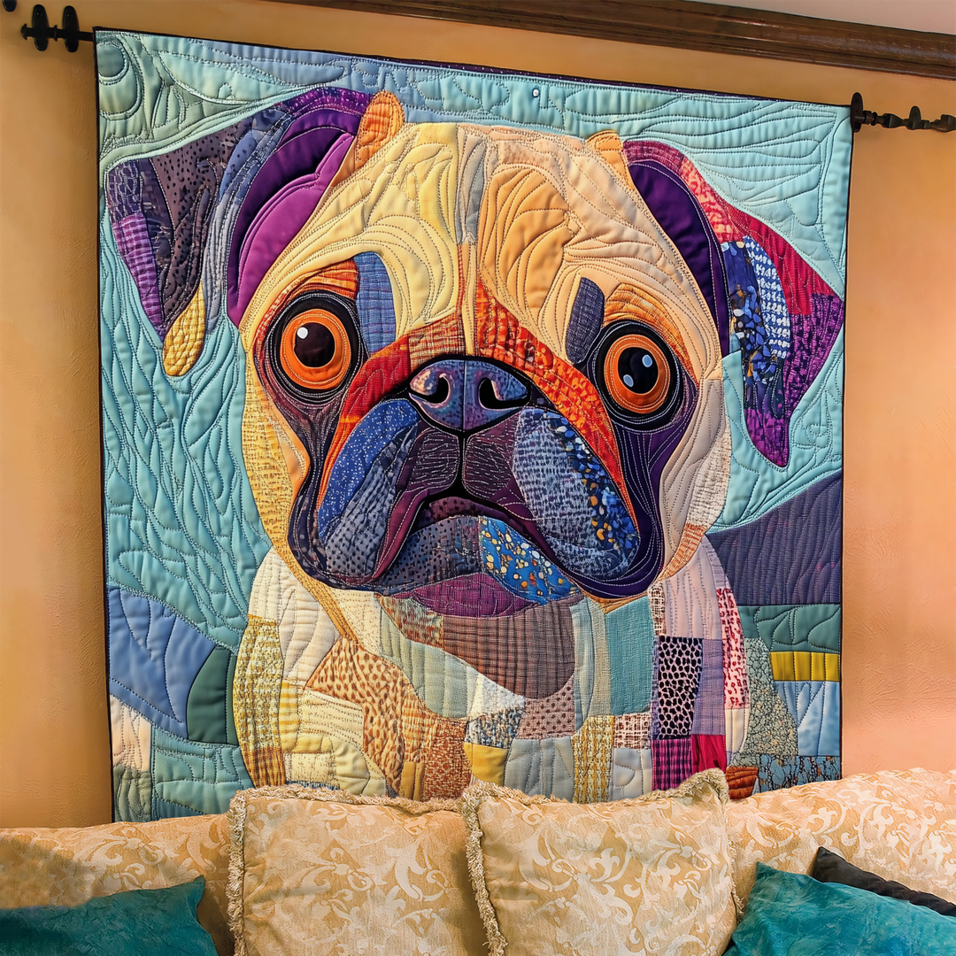 Squishy Pug Love Quilt NCU0DK1400