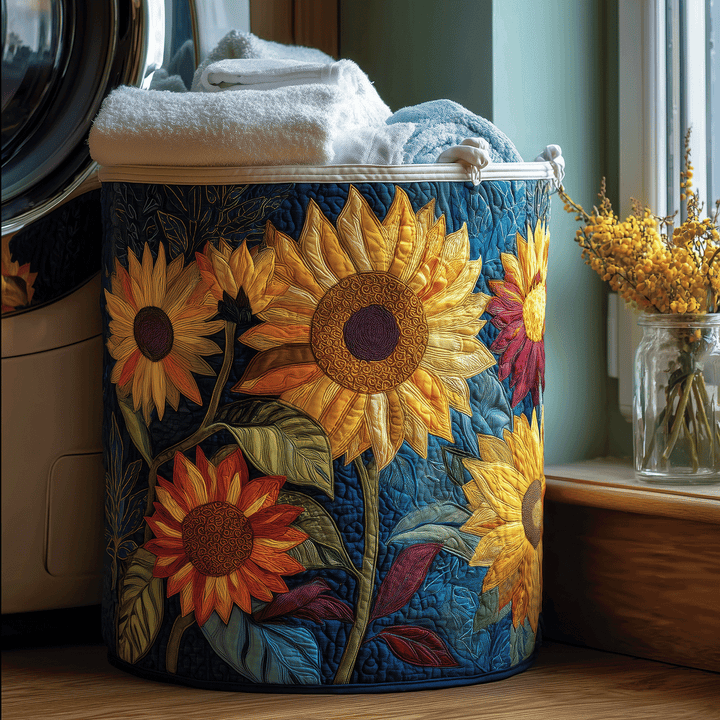 Quiltad tvättkorg med blommönster NCU0TH2900