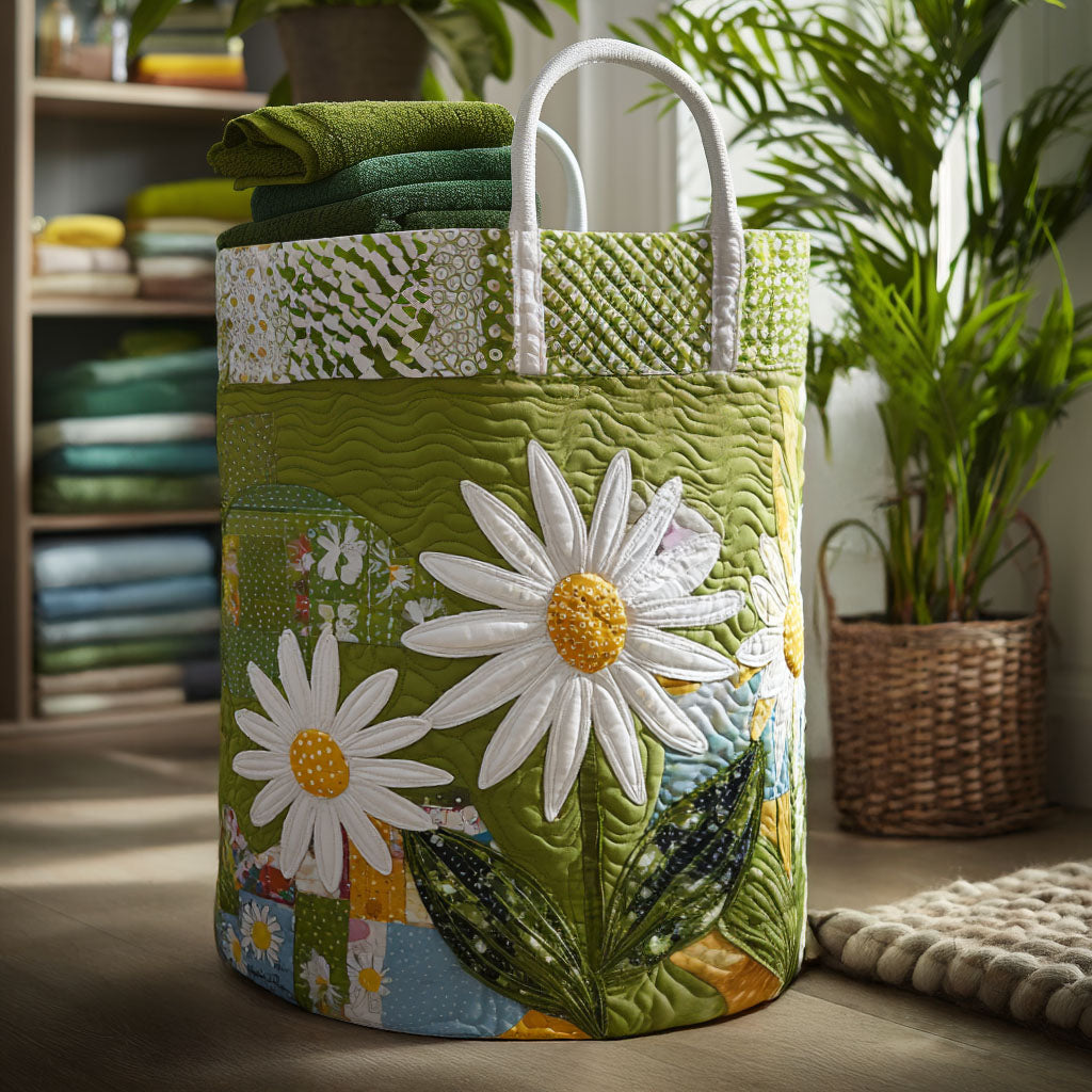 Quiltad tvättkorg med blommönster NCU0PTT898