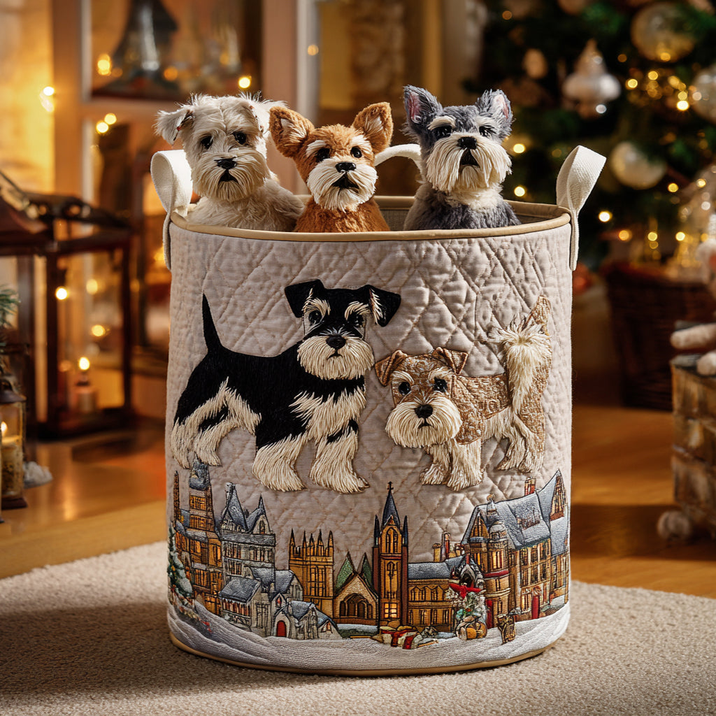 Quiltad tvättkorg med Schnauzer NCU0DV1094