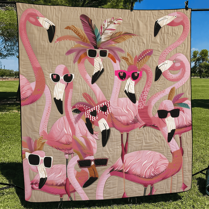 Tropisk Flamingo Delight Quilt NCU0TL748