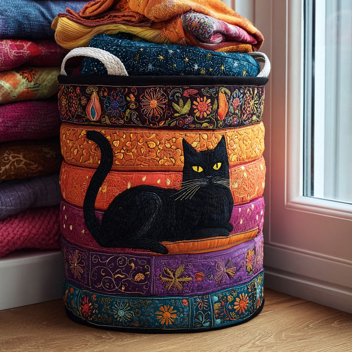 Kattformad quiltad tvättkorg NCU0QN041