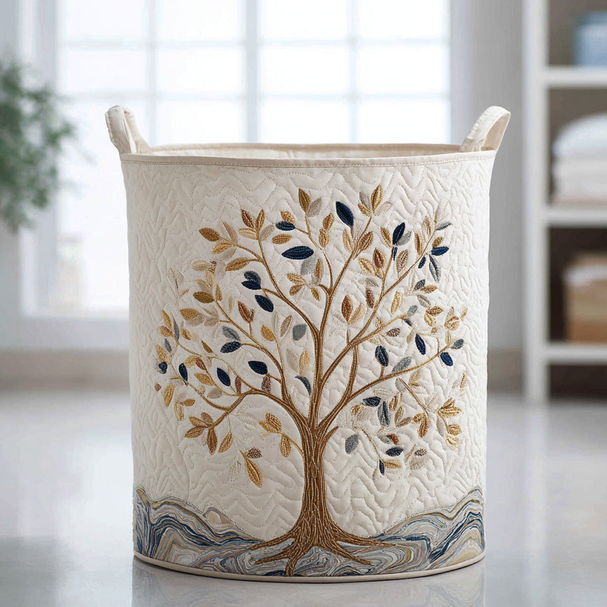 Quiltad tvättkorg med blommönster NCU0DV841